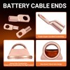 Filluck 220pcs Battery Cable Ends Kit,AWG 2/4/6/8/12 Copper Lugs,Heavy Duty