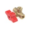 Coshar 3-Way Forged Brass Ball Valve T Shape Shut Off