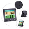 Kisangel 1pc Wall Mounted Hygrometer Clock Thermohygrometer Clock Digital Clock