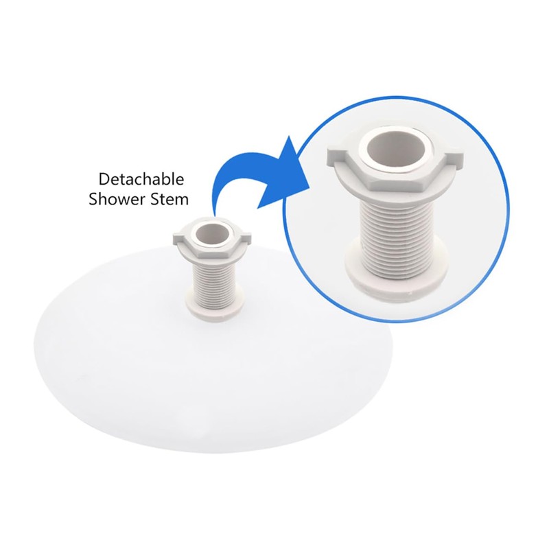 19Cm Round ABS Silicon Rubber Screwed Design Rainfall Top Shower