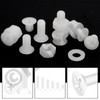 Hilitchi 360PCS 6 Sizes White Nylon Pan Round Head Screws