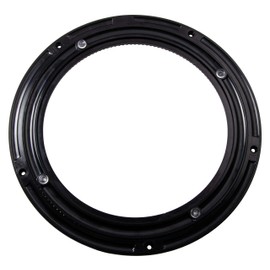 Gedotec Heavy Duty Swivel Fitting 360° Rotating Disc Diameter 280 mm | Turntable Plastic Black | Thrust Ball Bearing Load Capacity 200 kg | Rotary Ring for Screws for Furniture | 1 Piece - Swivel Ring