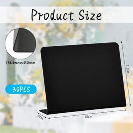 BLUESEABUY Buffet Signs, Pack of 30, There are 5 Pens Mini Chalkboard, Small Chalkboard for Labelling, Suitable for Weddings, Table Decorations, Cafés, 7.7 x 10 cm