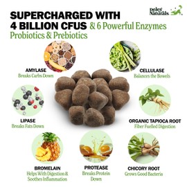 Deley Naturals Dog Probiotic Chews - Dogs Probiotic for Digestive Health with 4 Billion CFUs & Digestive Enzymes - Anti Diarrhea for Dogs - Dog Gut Health Probiotics for Allergies - Made in The USA