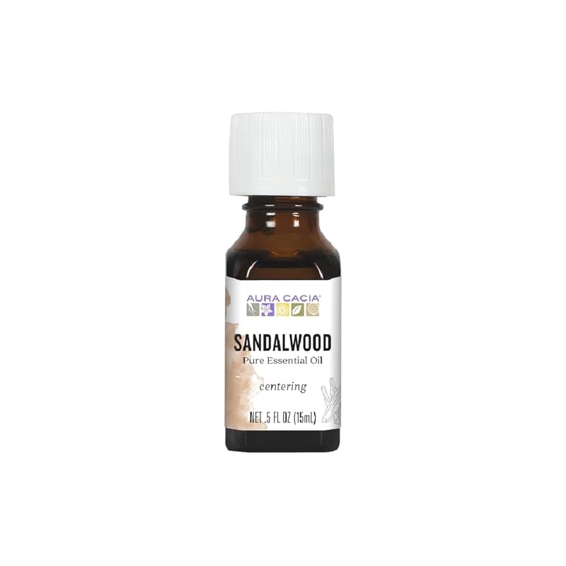 Aura Cacia Essential Oil, Focusing Sandalwood, 0.5 fluid ounce