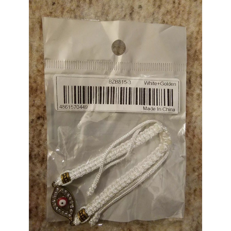 Evil Eye Bracelet (White & Golden)