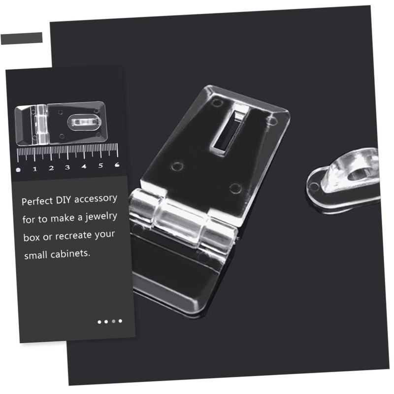 Ciieeo 10sets Transparent Hasp Locks Easy to Install Clear Latch