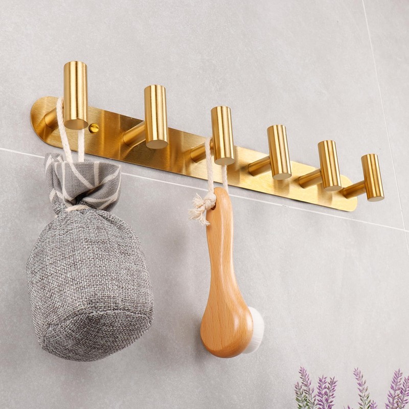 Vanloory Coat Hook Rack, Wall Mounted Coat Rack with 6