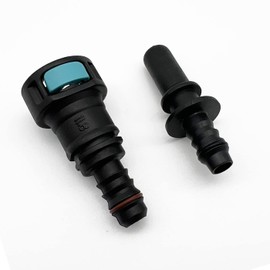 KRD PERFORMANCE 11.8mm SAE to 3/8 ID Nylon Tube (Barb size 11.8mm) Fuel Line Hose Quick Release Connector, Straight