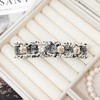 (2 types) Burnaby Tweed Pearl Cubic Straight Point Hairpin Pure