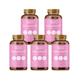 JOYCARE NATURAL Pack de 5 Complejo B Suplemento Alimenticio Biotina Granda en Cápsula Vitamina B12 Ingredientes Naturales Vegano | Presentación Pack d