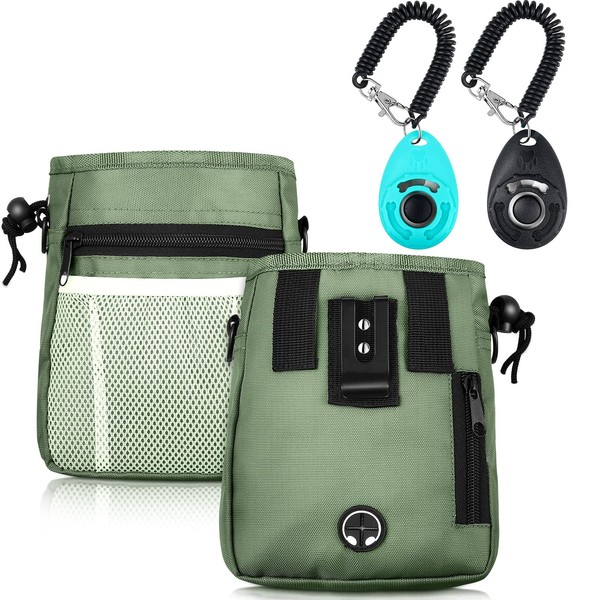 Dog Clicker Training Kit, 1 Dog Treat Training Pouch and