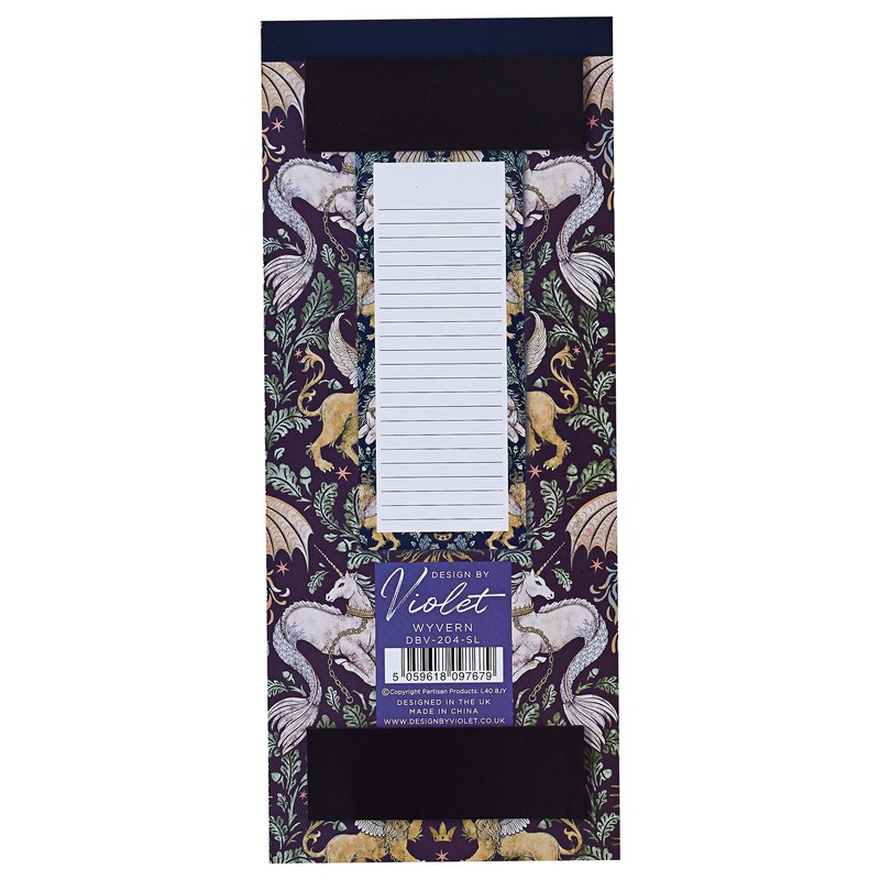 Design By Violet Wyvern Magnetic Shopping List Organiser Planner Notepad