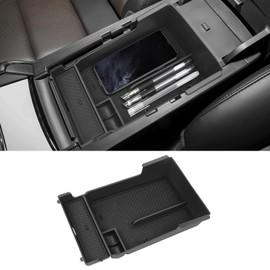 Hugeek Center Console Organizer Tray Compatible with Mazda 3 Accessories 2019-2025 2026 Armrest Storage Box ABS Console Insert Tray Container