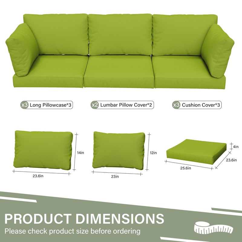 Pakunoda 8 pcs Outdoor Cushion Slipcovers Outdoor Patio Cushions Covers