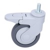 4in Caster M12 Thread Stem Silent Universal Wheel with Brake