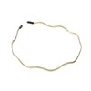 Zixui Thin Gold Wave Headband, Simple Design