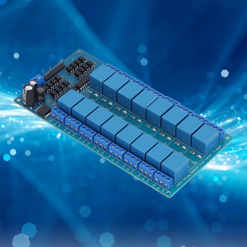 Relay Module 16 Channel with Optocoupler Protection Power Supply High