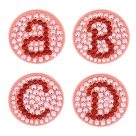 Bonjoc Crystal Golf Ball Marker & Hat Clip - Monogram Pink - Letter L