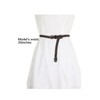 sourcing map Women Adjustable Single Pin Buckle Skinny Braided Belt