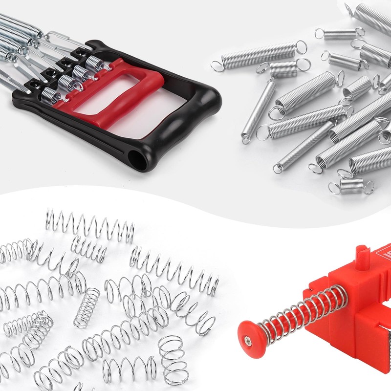 200 Piece Spring Assortment Set Kit - Various Tension Springs,