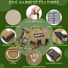 WINSEE Mesh Dog Harness with 10 Pet Patches for Large