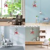 Finyoffiy Red Birds Red Glass Decorative Bird Wall Decoration Metal