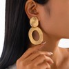 ROSASUENO Chunky Golden Layered Statement Dangle Drop Earrings Exaggerated Geometric