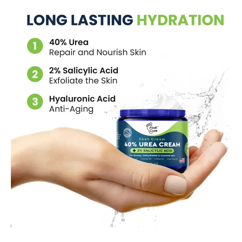 Foot Cure Crema Eliminación Talón Agrietado Picazón Y Tiña