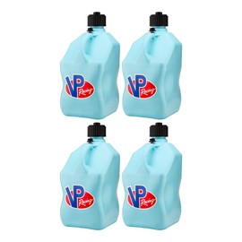 VP Racing 3632-CA, 5.5 Gallon Motorsport Racing Jug with Contoured Handle, Multipurpose Cap and Rubber Gaskets, Sky (4 Pack)