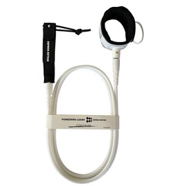 SIXPACK ACTION Pioneering 6ft/7ft/8ft 7mm Pro Surfboard Leash, Surfing Leash, Leg Rope, with 360-Degree Integral Molding Cuff Providing Maximum Durability, Flexibility and Comfort (White, 8ft 7mm)