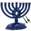 The Dreidel Company Mini Electric Menorah Traditional LED Travel Menora,