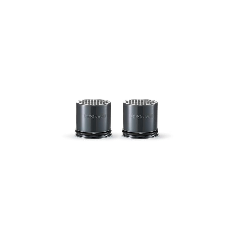 LifeStraw Go - Activated Carbon Capsule Replacement (2-Piece) - Grey,