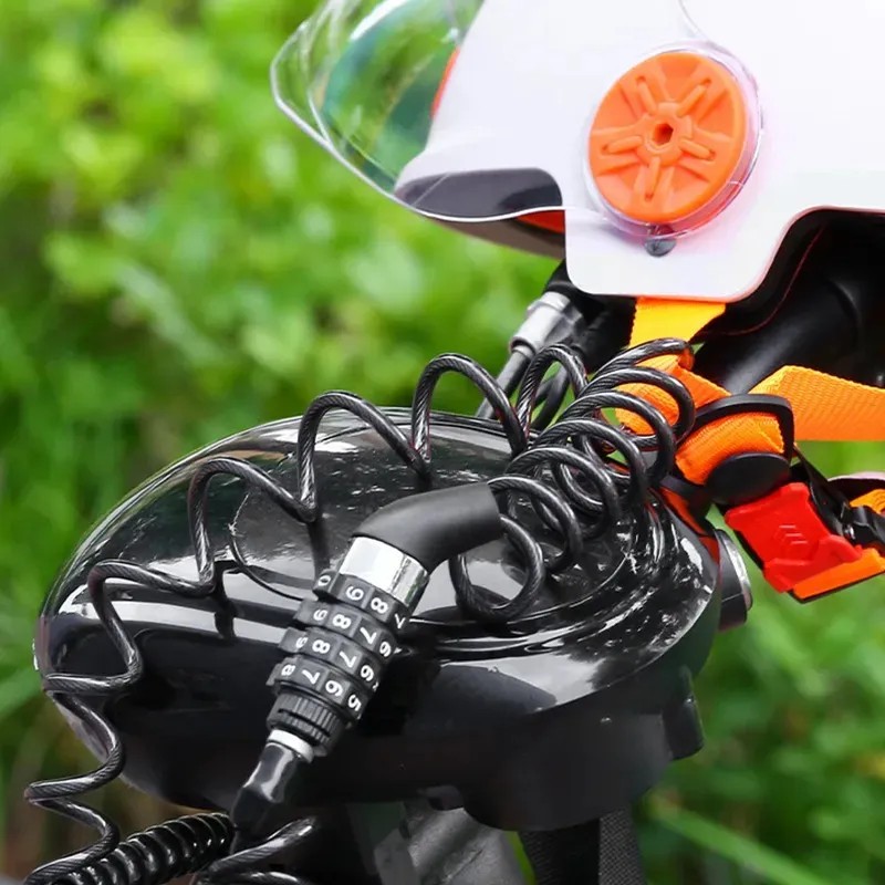 Candado Para Casco De Moto O Bici Con Combinación 4
