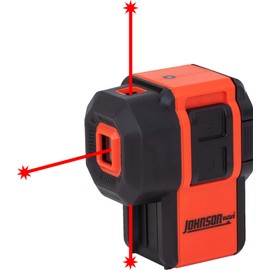 Johnson Level & Tool 40-6646 Self-Leveling 3 Dot Laser w/ 2 Plumb Dots and 1 Level Dot, 4.5", Red, 1 Laser
