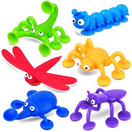 Bath Suction Toys for Baby Toddlers: No Hole Silicone Baby Toys - Bath Suction Toys for Baby Stick to Bathtub