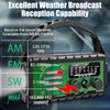 Aivica 20000mah Emergency Radio, SW/NOAA/AM/FM Weather Radio, Solar Powered Hand