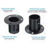 sourcing map 4Pcs Stainless Steel Closet Rod Brackets, 1 Inch