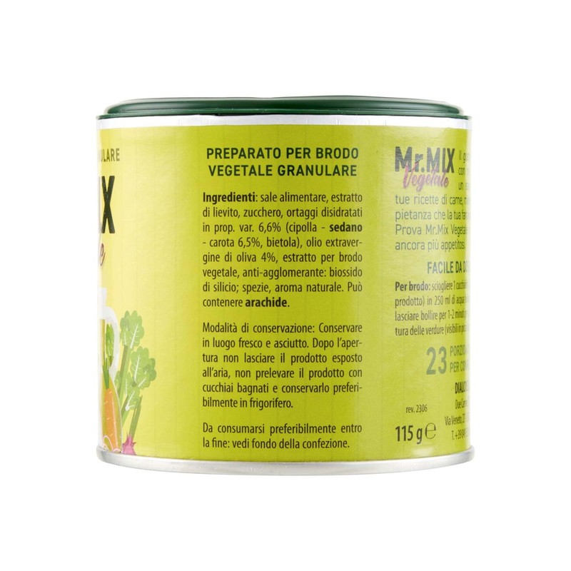 Mr. MIX, Insaporitore Granulare Vegetale, con Olio Extravergine D'Oliva, 115g