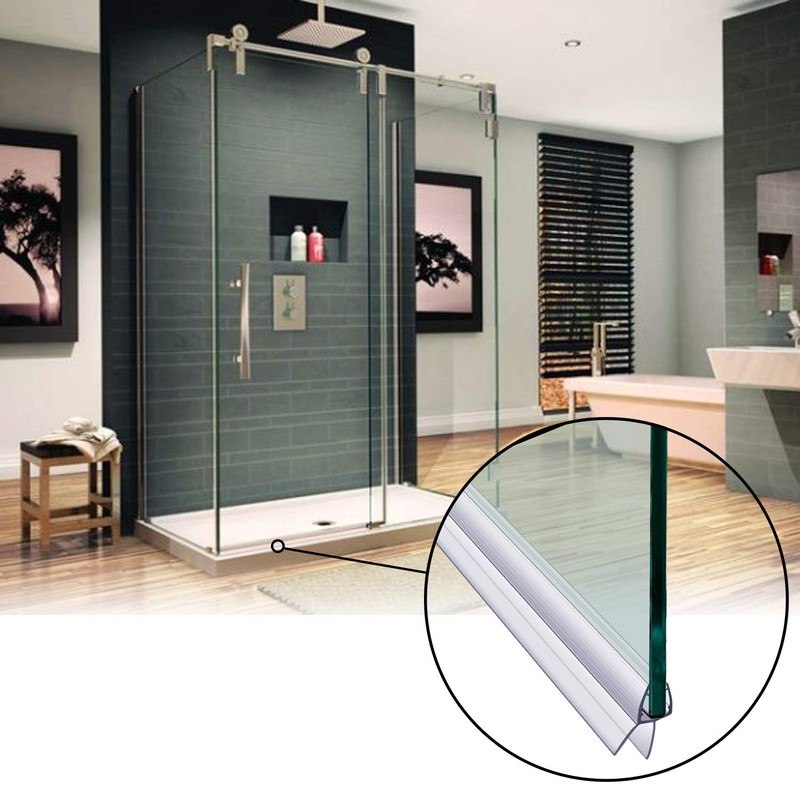 2-Pack Butecare Frameless Shower Door Bottom Seal with Long Sweep