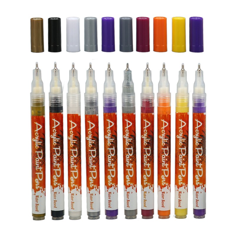 10PCS Nail Art Pen Set Colorful ABS Housing Nail Point