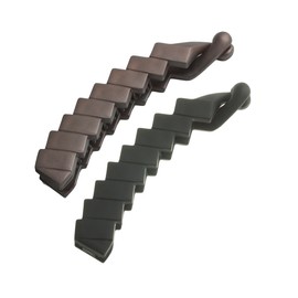 VingTAINE H-731-SQBR-SQBK Simple Banana Clip, Set of 2, Daily Office Hair Accessories, Square Brx Square Bk