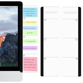 Office Desk Accessories 2pcs Multifunction Computer Monitor Memo Board - Transparent Computer Side Panel Memo Creative Monitor Side Panel Suitable for Office Home Desktop (Monitor Memo Board 3)