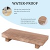 Small Wood Tray Pedestal Stand Farmhouse Bathroom Decor Decorative Wooden