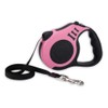 Retractable Dog Lead for Small, Medium and Large Dogs, Pink,