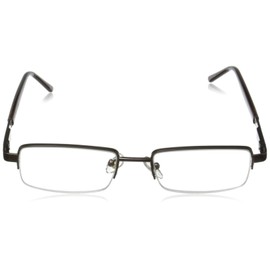 Foster Grant Men's Peter Square Reading Glasses, Brown/Transparent, 59 mm, 1.50