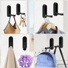 Vidroxin Black Folding Wall Hooks – 2PCS Heavy Duty Foldable