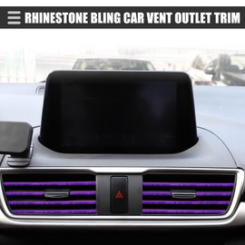 X AUTOHAUX Universal Car Air Vent Outlet Strip Trims, PVC, Purple, 40 Pcs