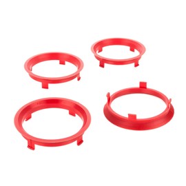LST 4 x Centre Spacer Rings Red for Alloy Wheels Diameter 64.1 mm - Diameter 70.1 mm