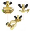 QWORK Brass Marine Grade Battery Terminal Top Post, 4 Pairs